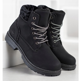 SHELOVET Bottes de randonnée à tige en velours noir 1