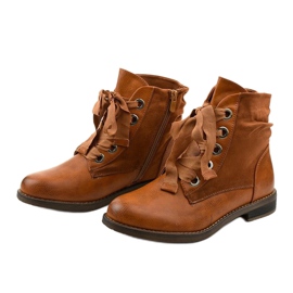 Bottines plates camel à fermeture éclair, simili cuir Stechford brun jaune 2