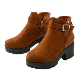 Bottines camel à fermeture éclair Meridvielle brun jaune 2