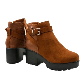 Bottines camel à fermeture éclair Meridvielle brun jaune 3