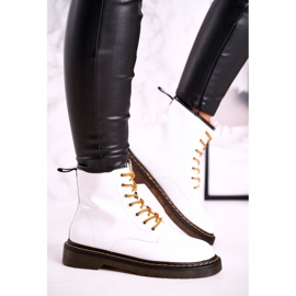Bottes pour femmes Bottes en cuir Blanc GOE GG2N3057A 2