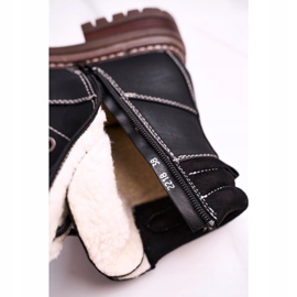 Femmes Black Warm Worker Trappers Timber brun le noir 4
