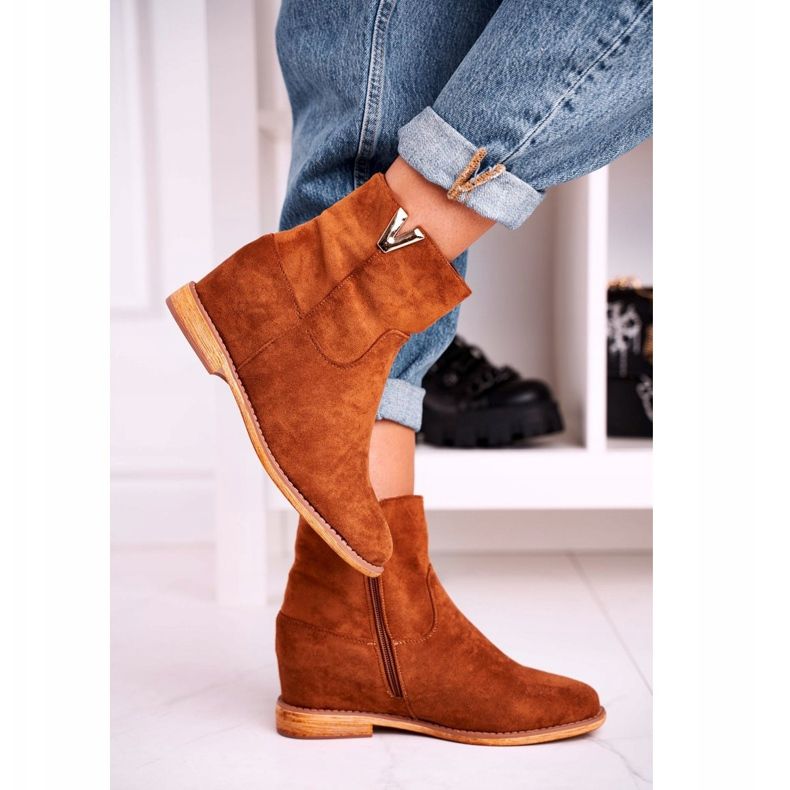 FG1 Bottines Femme Daim Marron Vanya brun 1