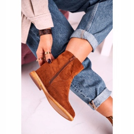 FG1 Bottines Femme Daim Marron Vanya brun 3