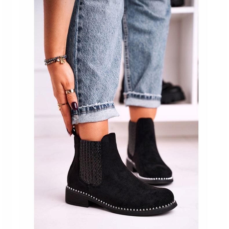 Bottines Femme Jodhpur boots Daim Noir Meagan le noir 1