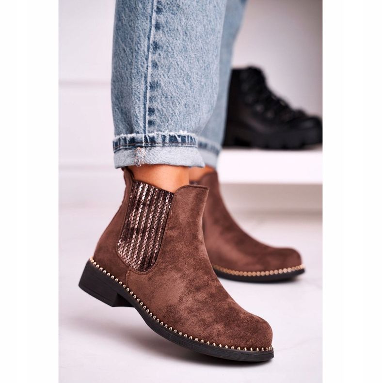 Bottines Femme Jodhpur boots Daim Marron Meagan brun 1