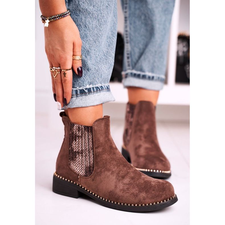 Bottines Femme Jodhpur boots Daim Marron Meagan brun 2