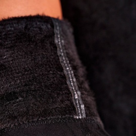 Bottes cuissardes noires en daim noir Isabel le noir 6