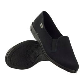Pantoufles à enfiler noires Befado 001M060 le noir 3