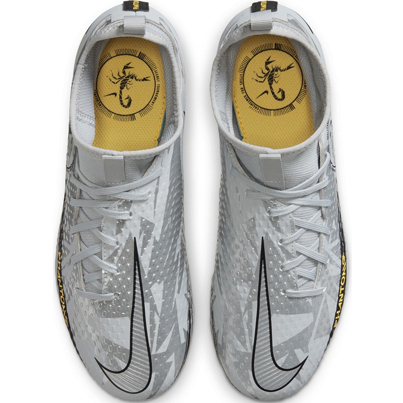 Nike Phantom Gt Scorpion Academy Dynamic Fit FG / MG Junior DA2287 001 chaussures de football argent/gris gris 1