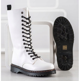 SHELOVET Bottes hautes blanches le noir 2 SHELOVET Bottes hautes blanches le noir 2
