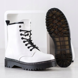 Weide Bottes chaudes avec cuir écologique blanche le noir 1