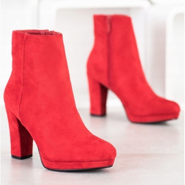 Seastar Bottes à talons hauts rouge 1