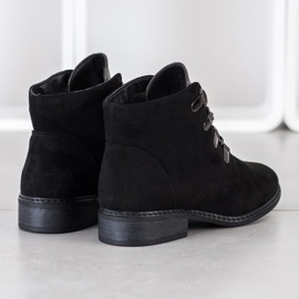 Goodin Bottines à lacets élégantes noir argent 1