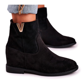 FG1 Bottines Femme Daim Noir Vanya le noir 3