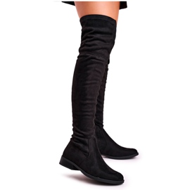Cuissardes En Daim Pour Femmes Noir Rebecca le noir 5