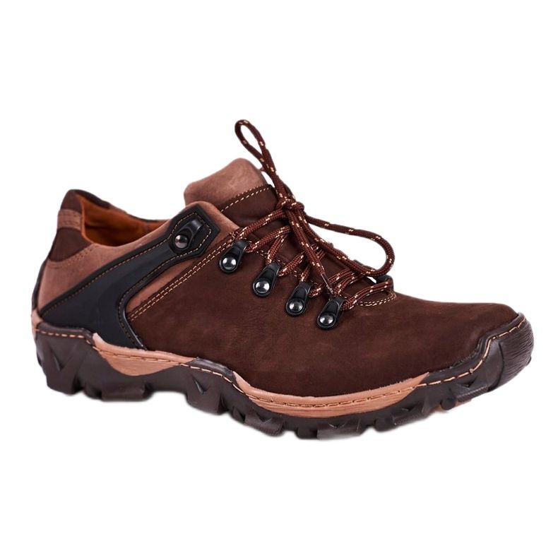 Bednarek Polish Shoes Chaussures de trekking homme marron en cuir Bednarek brun 1