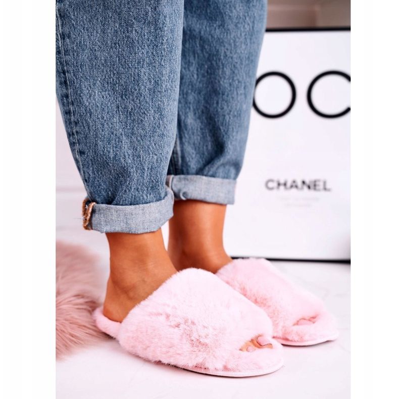 Pantoufles En Fourrure Rose Pour Femmes Sweet 1 Pantoufles En Fourrure Rose Pour Femmes Sweet 1