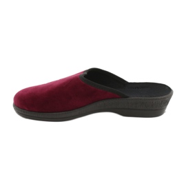Chaussons Befado velours 219D427 chaussons bordeaux noir rouge multicolore 1