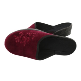 Chaussons Befado velours 219D427 chaussons bordeaux noir rouge multicolore 4