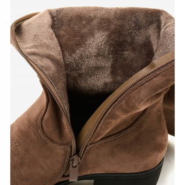 Santiags montantes Everalla en daim kaki vert 4