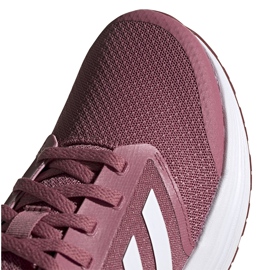 Chaussures running femme adidas Galaxy 5 bordeaux FW6124 blanc rouge 2