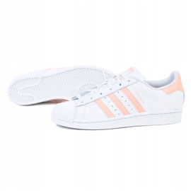 Chaussures Adidas Superstar Jr EE7820 blanche vert 1