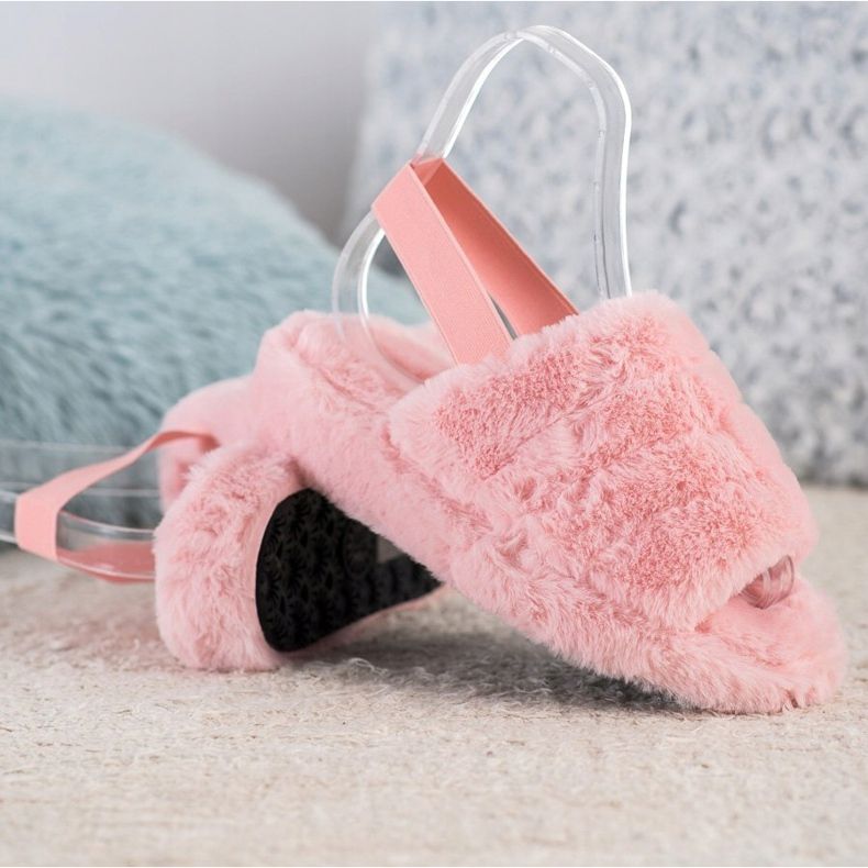 Seastar Chaussons Chauds Avec Fourrure rose 1