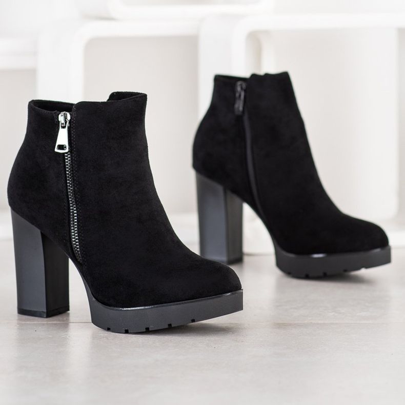 Small Swan Bottes à talons hauts noir 1