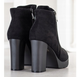 Small Swan Bottes à talons hauts le noir 2