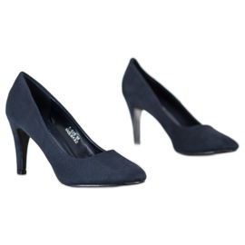 Renda Escarpins en daim bleu marine 1
