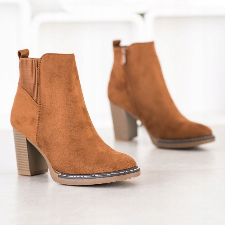 Super Mode Chaussons de chameau sur un poteau brun jaune 1