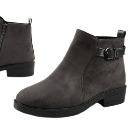 Bottines plates en daim gris Neriris 1