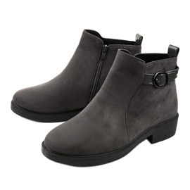 Bottines plates en daim gris Neriris 2