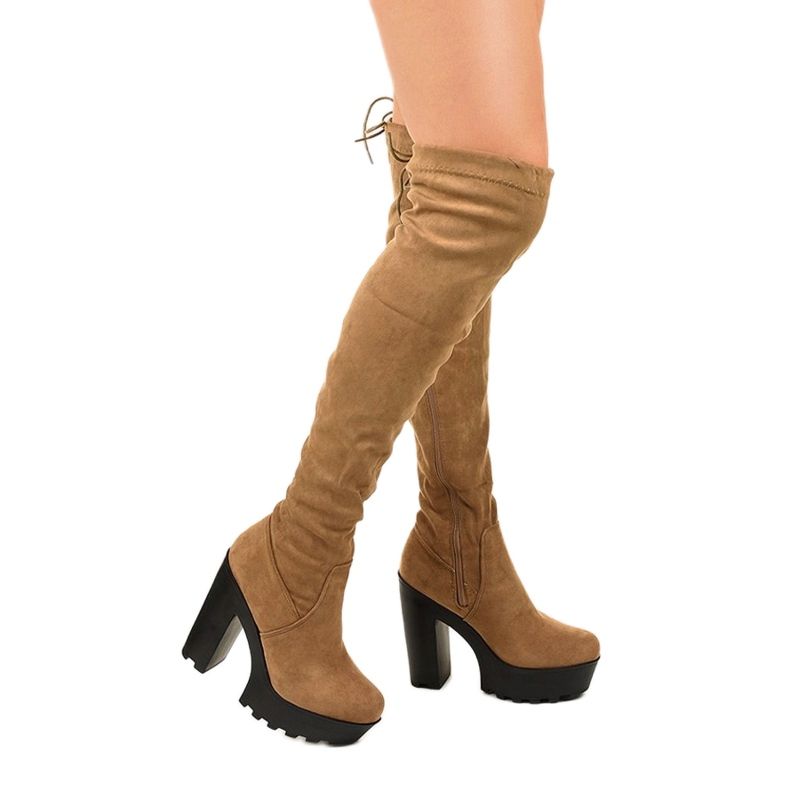 Bottines en daim sur le poteau Kaki Carrum vert 1