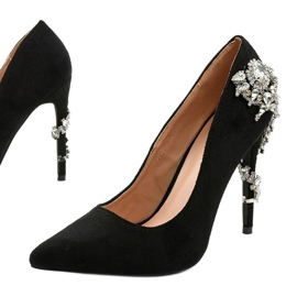 Talons hauts noirs classiques avec zircone cubique Dreamllerr le noir 1