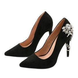 Talons hauts noirs classiques avec zircone cubique Dreamllerr 2