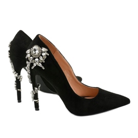 Talons hauts noirs classiques avec zircone cubique Dreamllerr le noir 3