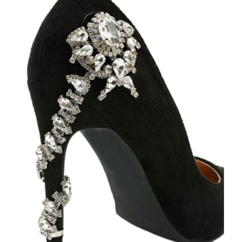 Talons hauts noirs classiques avec zircone cubique Dreamllerr le noir 4