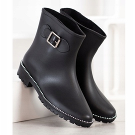 SHELOVET Galoches Avec Cubic Zirconia noir 1