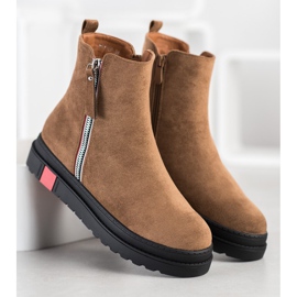 Seastar Bottes sur la plate-forme noire brun multicolore 1