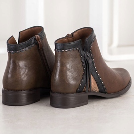 Goodin Bottes marron avec cuir écologique brun 2 Goodin Bottes marron avec cuir écologique brun 2