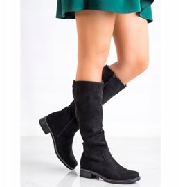 SHELOVET Bottes hautes noires avec zircone cubique le noir 1 SHELOVET Bottes hautes noires avec zircone cubique le noir 1