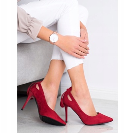 Goodin Stilettos élégants avec des franges rouge 2