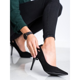 Goodin Stilettos élégants avec des franges noir 2