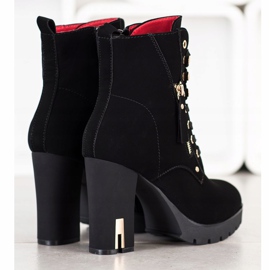 Super Mode Bottes à talons à la mode le noir 2
