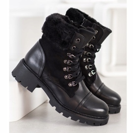 Super Mode Bottes chaudes et nouées le noir 2