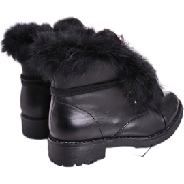 MSMG Bottes Chaudes Enfant Noir Fourrure CT900A Ella le noir 2