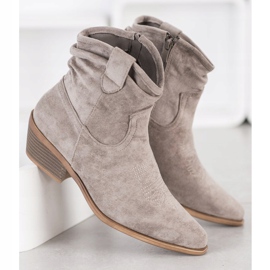 Cm Paris Bottes de cowboy en daim beige 1