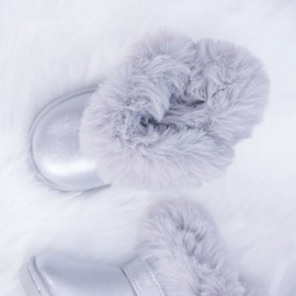 FRROCK Bottes de neige chaudes pour enfants avec fourrure Silver JellyBeans argent 2 FRROCK Bottes de neige chaudes pour enfants avec fourrure Silver JellyBeans argent 2